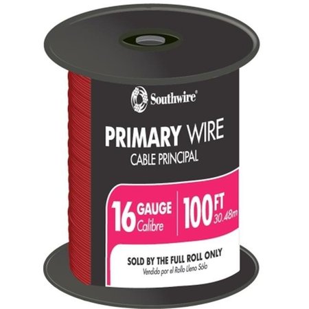 SOUTHWIRE Southwire Company 55668023 100 ft. Red 16 Gauge 19 Strand Primary Auto Wire 55668023